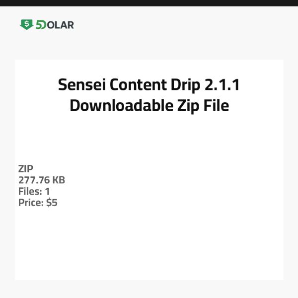 Sensei Content Drip 2.1.1 - ملف مضغوط قابل للتنزيل