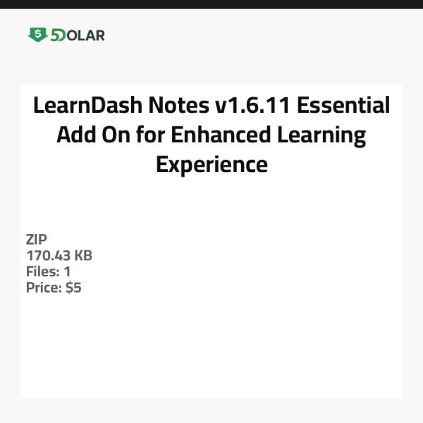 LearnDash Notes v1.6.11 - إضافة أساسية لتجربة تعلم محسنة