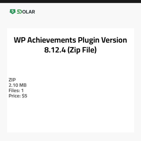 WP Achievements Plugin - الإصدار 8.12.4 (ملف مضغوط)