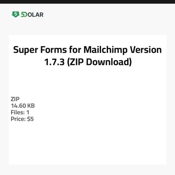 Super Forms für Mailchimp - Version 1.7.3 (ZIP-Download)