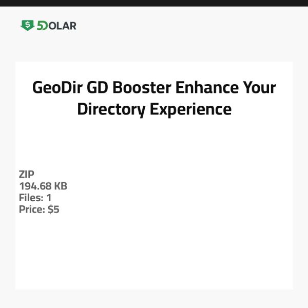 GeoDir GD Booster - عزز تجربة الدليل الخاص بك