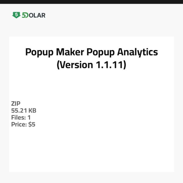 صانع النوافذ المنبثقة - تحليلات النوافذ المنبثقة (الإصدار 1.1.11)