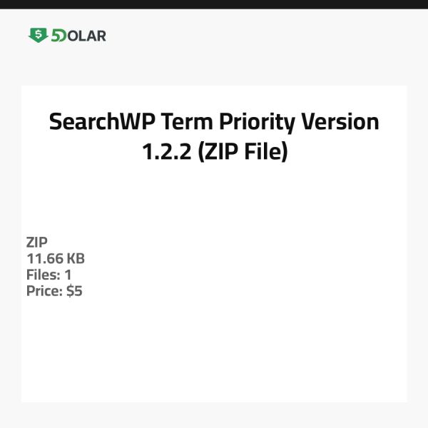 SearchWP Term Priority - الإصدار 1.2.2 (ملف ZIP)