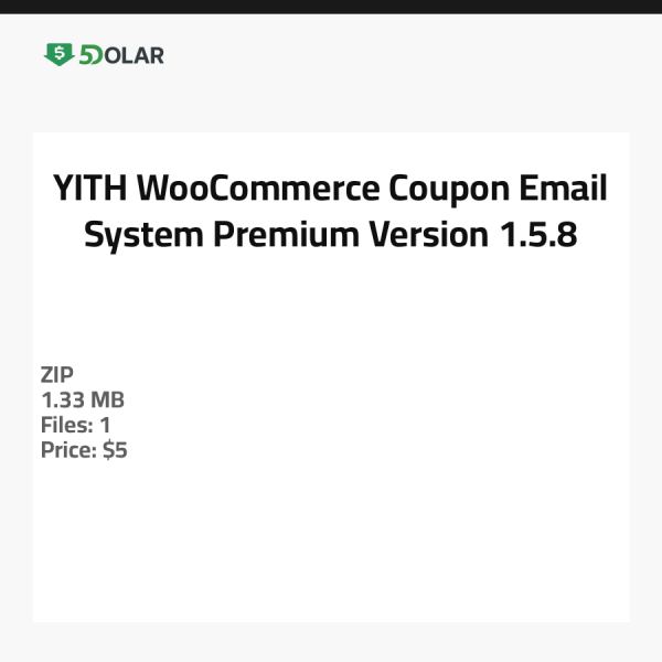 نظام البريد الإلكتروني لخصومات YITH WooCommerce - النسخة 1.5.8