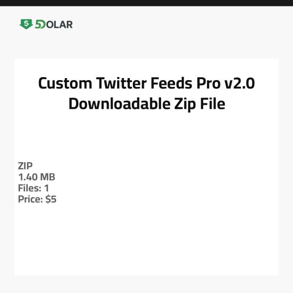 تغذيات تويتر مخصصة برو v2.0 - ملف مضغوط قابل للتنزيل
