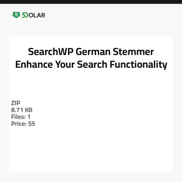 SearchWP German Stemmer - تعزيز وظيفة البحث الخاصة بك