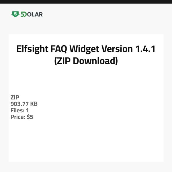 ويدجت الأسئلة الشائعة من Elfsight - الإصدار 1.4.1 (تحميل ZIP)