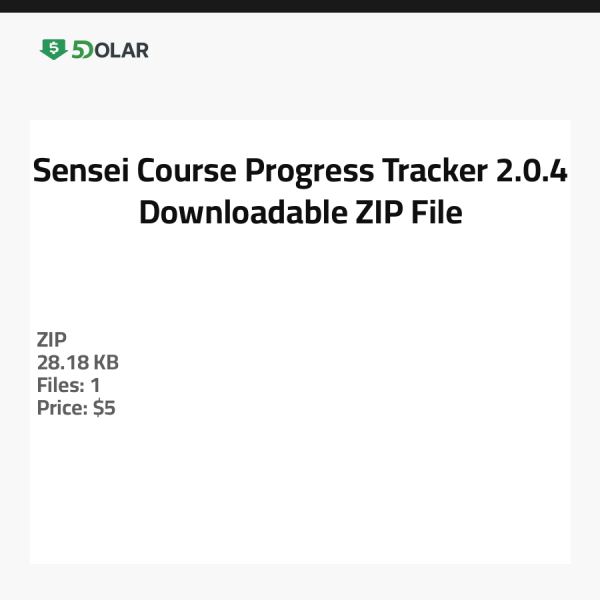 متعقب تقدم الدورة Sensei 2.0.4 - ملف ZIP قابل للتنزيل