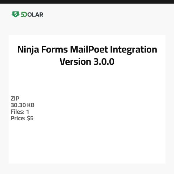 Ninja Forms MailPoet Integration - Version 3.0.0