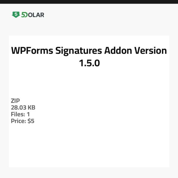WPForms Signatures Addon - الإصدار 1.5.0