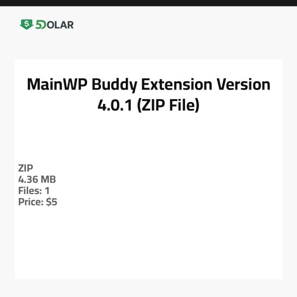 امتداد MainWP Buddy - الإصدار 4.0.1 (ملف ZIP)