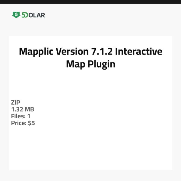 Mapplic الإصدار 7.1.2 - ملحق الخريطة التفاعلية