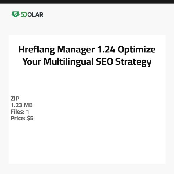 مدير Hreflang 1.24 - تحسين استراتيجية SEO متعددة اللغات