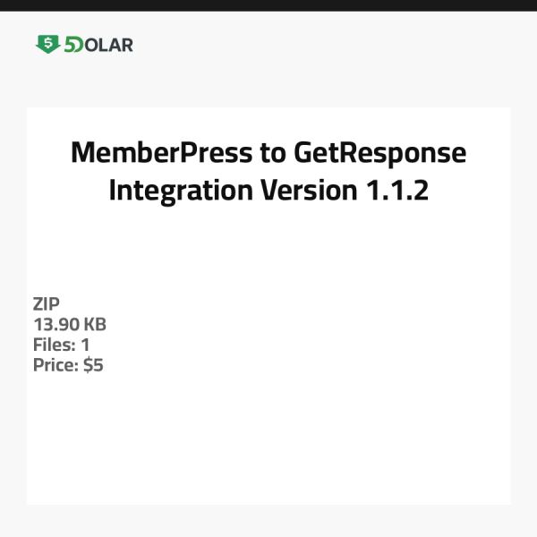 تكامل MemberPress مع GetResponse - الإصدار 1.1.2