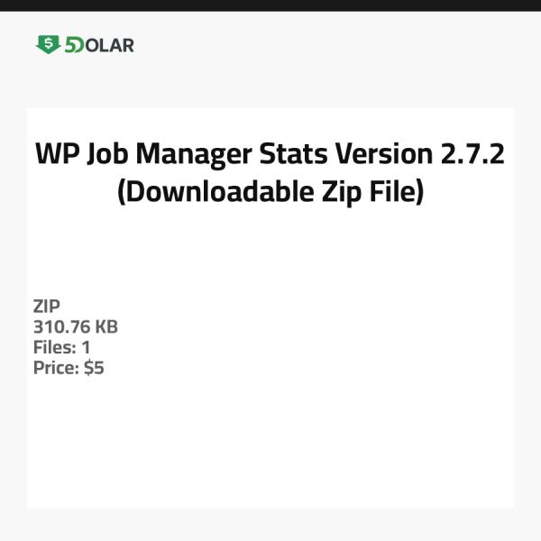 إحصائيات WP Job Manager - الإصدار 2.7.2 (ملف مضغوط قابل للتنزيل)
