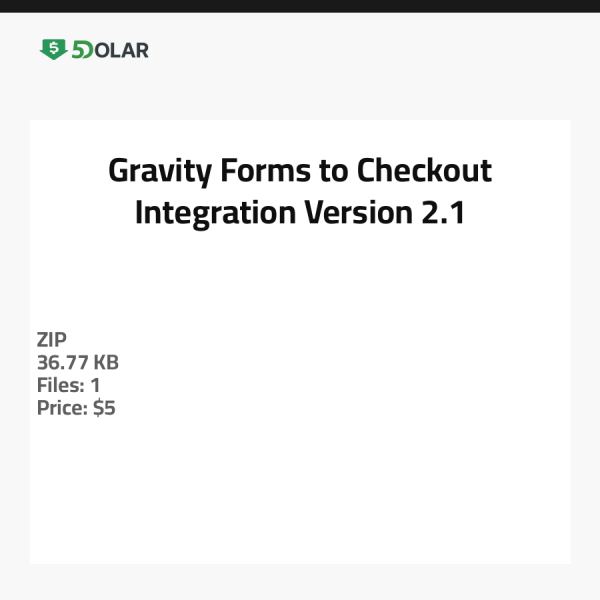 Gravity Forms zu Checkout Integration - Version 2.1