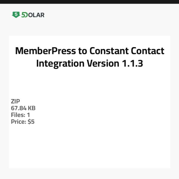 تكامل MemberPress مع Constant Contact - الإصدار 1.1.3