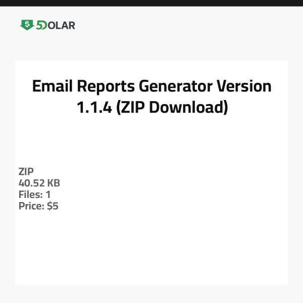 E-Mail-Berichtsgenerator - Version 1.1.4 (ZIP-Download)