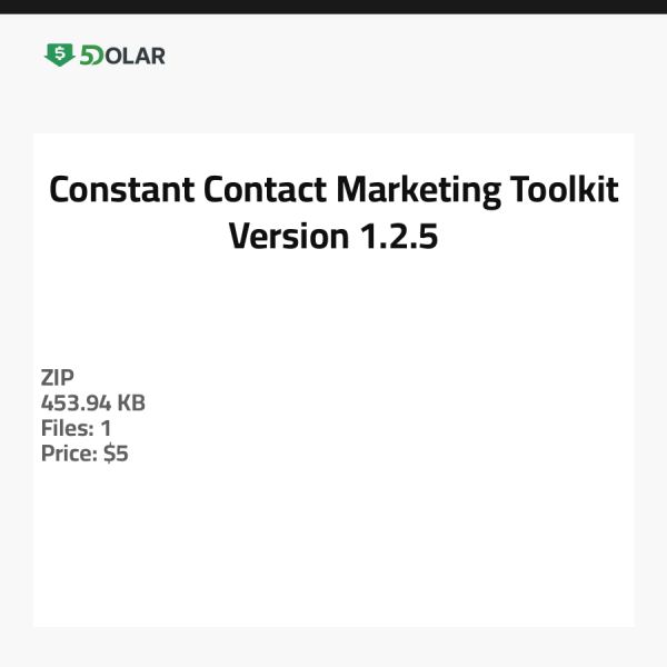 مجموعة أدوات تسويق Constant Contact - الإصدار 1.2.5