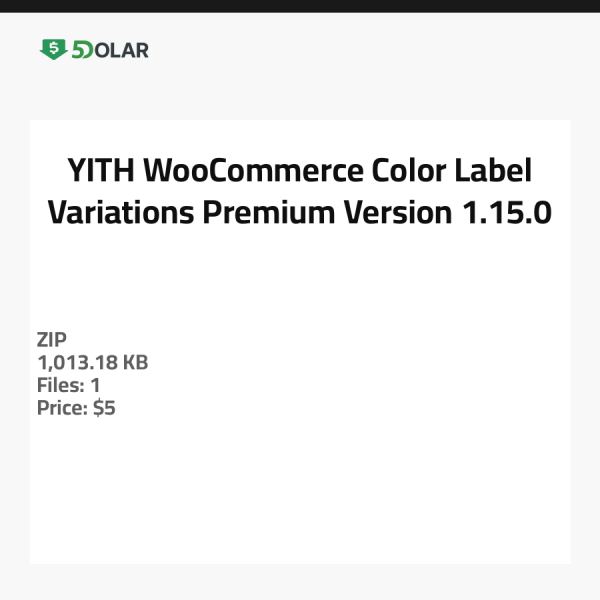 YITH WooCommerce Color Label Variations Premium - Version 1.15.0
