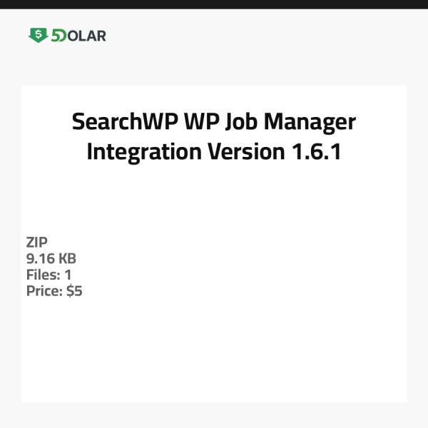 تكامل SearchWP مع WP Job Manager - الإصدار 1.6.1