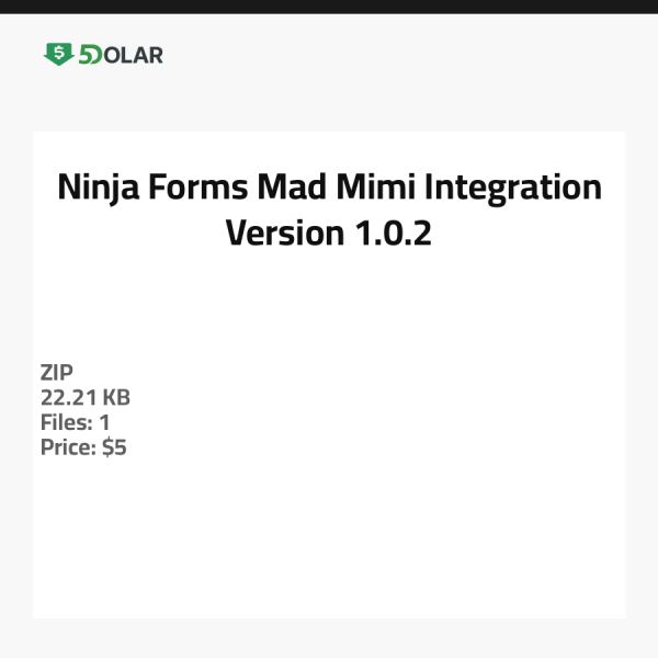 تكامل Ninja Forms مع Mad Mimi - الإصدار 1.0.2