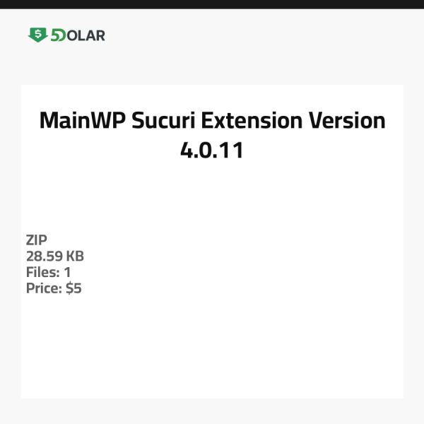 MainWP Sucuri Extension - الإصدار 4.0.11