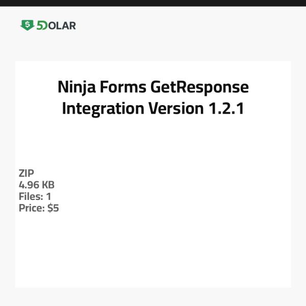 تكامل Ninja Forms مع GetResponse - الإصدار 1.2.1