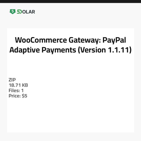 بوابة WooCommerce: مدفوعات PayPal التكيفية (الإصدار 1.1.11)