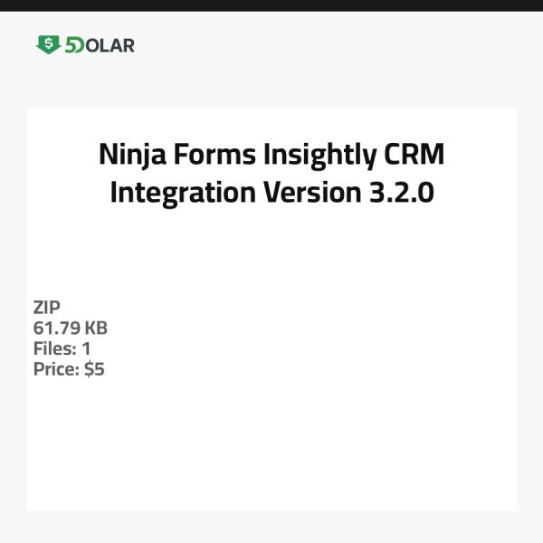 تكامل Ninja Forms مع Insightly CRM - الإصدار 3.2.0