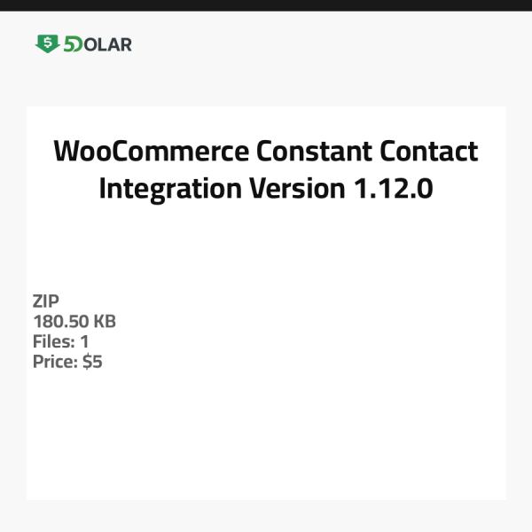 تكامل WooCommerce مع Constant Contact - الإصدار 1.12.0