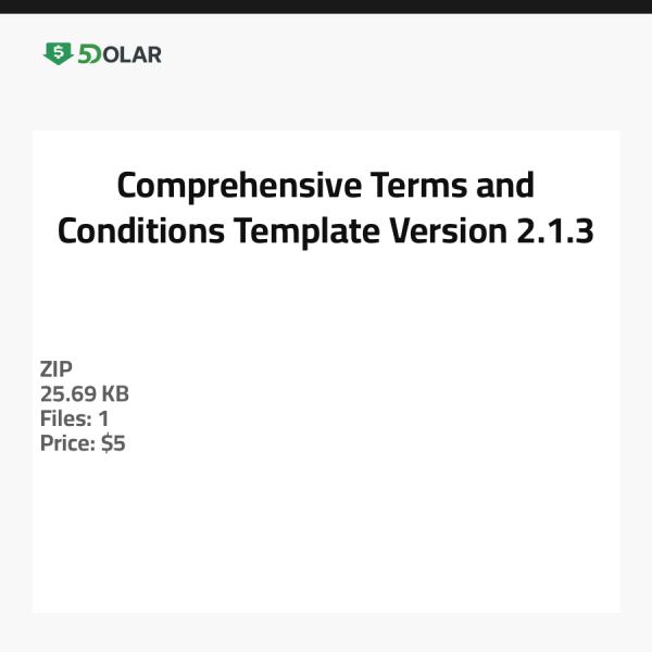 Umfassende Vorlage für Allgemeine Geschäftsbedingungen - Version 2.1.3