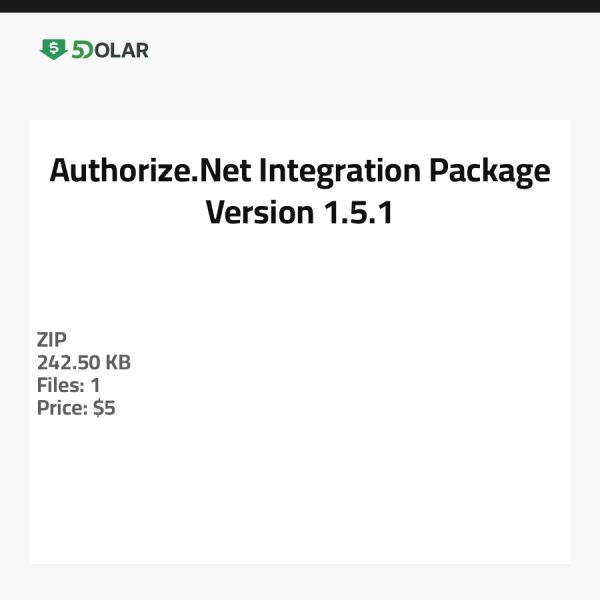 Authorize.Net Integrationspaket - Version 1.5.1