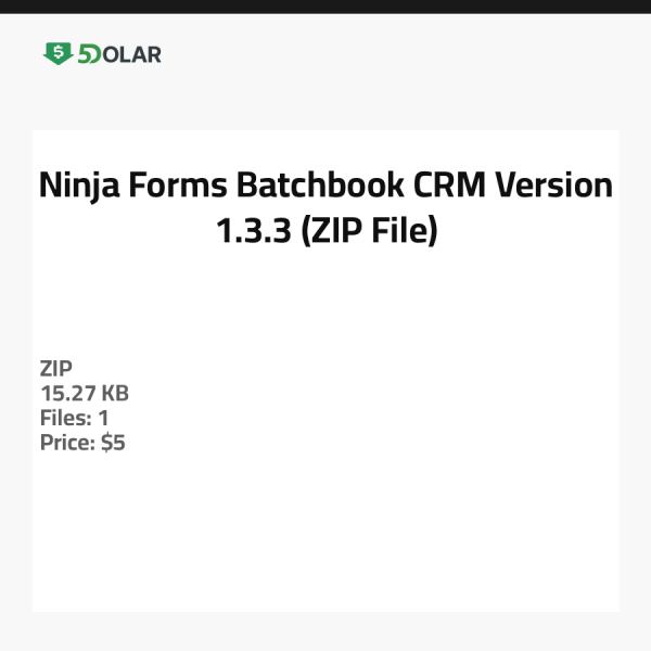 Ninja Forms Batchbook CRM - Version 1.3.3 (ZIP-Datei)