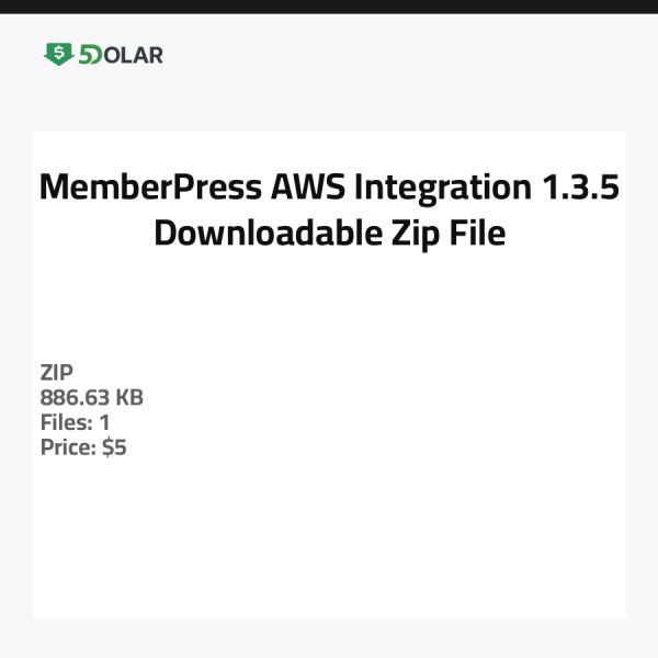 تكامل MemberPress مع AWS 1.3.5 - ملف مضغوط قابل للتنزيل