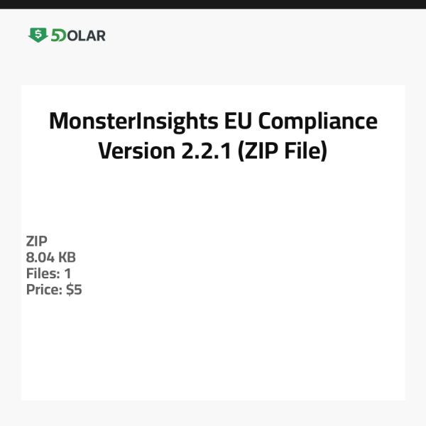 امتثال MonsterInsights للاتحاد الأوروبي - الإصدار 2.2.1 (ملف ZIP)
