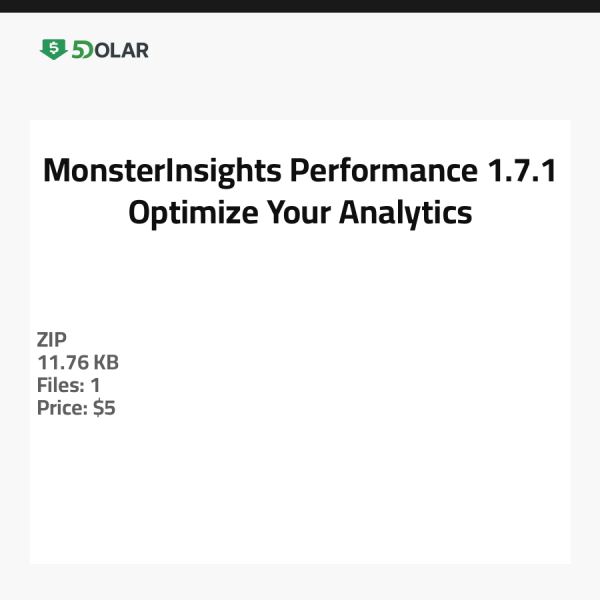 MonsterInsights Performance 1.7.1 - تحسين تحليلاتك