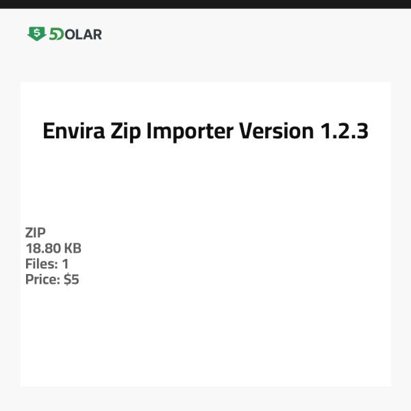 مستورد Envira Zip - الإصدار 1.2.3