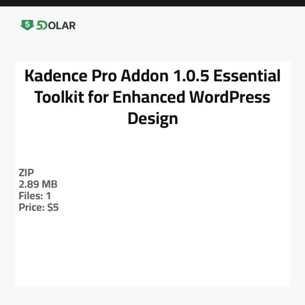 Kadence Pro Addon 1.0.5 - Essenzielles Toolkit für verbessertes WordPress-Design