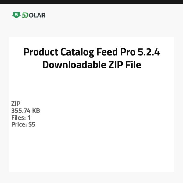 كatalog المنتج Feed Pro 5.2.4 - ملف ZIP قابل للتنزيل