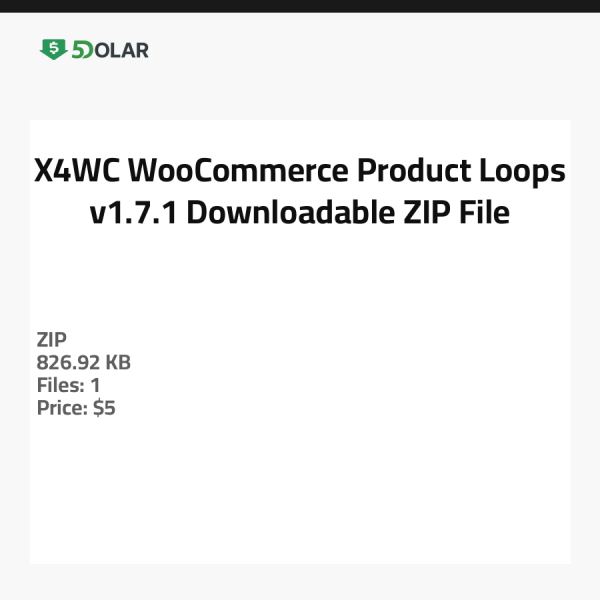 X4WC WooCommerce Product Loops v1.7.1 - ملف ZIP قابل للتنزيل