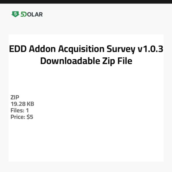 استطلاع اكتساب الإضافات EDD v1.0.3 - ملف مضغوط قابل للتنزيل