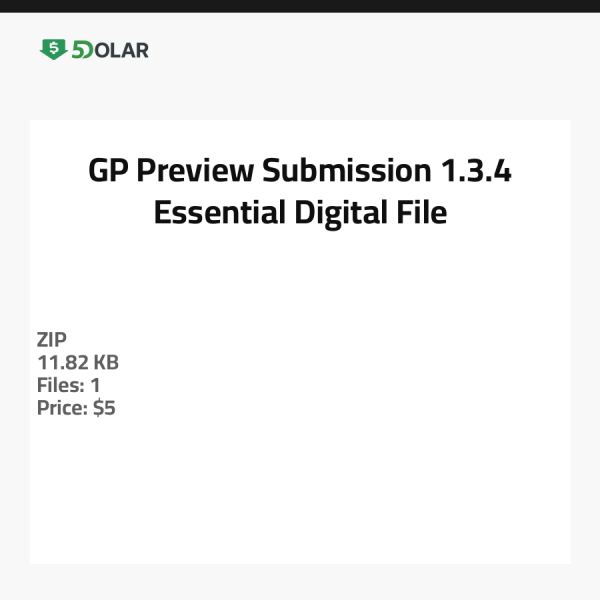 GP Vorschau Einreichung 1.3.4 - Essentielle digitale Datei