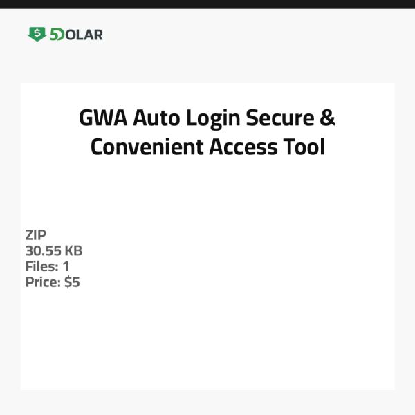 أداة تسجيل الدخول التلقائي GWA - أداة وصول آمنة ومريحة