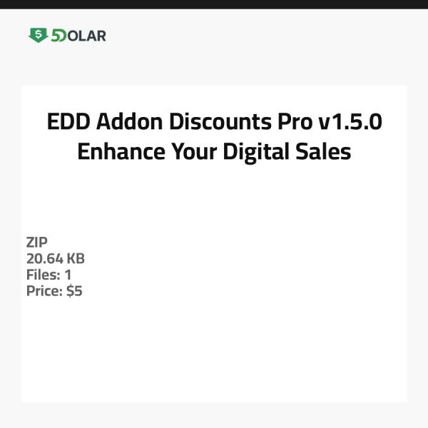 EDD Addon Rabatte Pro v1.5.0 - Steigern Sie Ihre digitalen Verkäufe