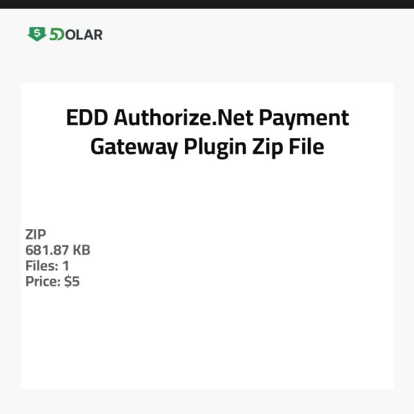 إضافة بوابة الدفع EDD Authorize.Net - ملف مضغوط