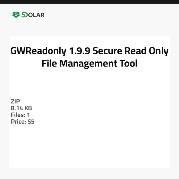 GWReadonly 1.9.9 - أداة إدارة الملفات الآمنة للقراءة فقط
