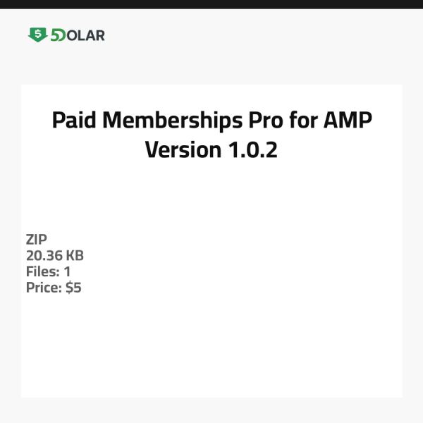 Bezahlte Mitgliedschaften Pro für AMP - Version 1.0.2