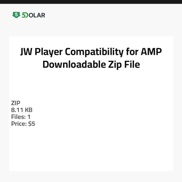 توافق JW Player مع AMP - ملف مضغوط قابل للتنزيل