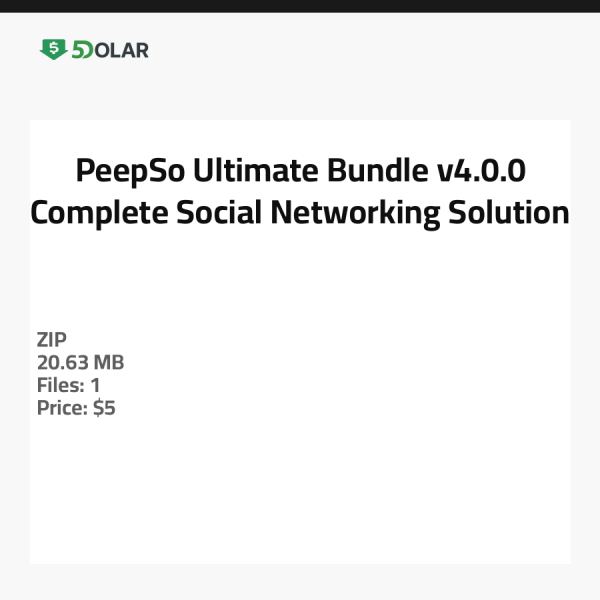 PeepSo Ultimate Bundle v4.0.0 - Vollständige Lösung für soziale Netzwerke